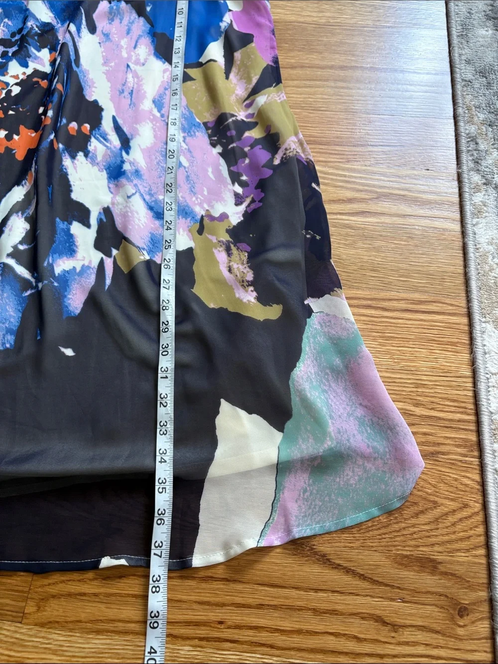 Just...Taylor watercolor Floral Print shift chiffon Dress sleeveless mini Large - Picture 10 of 10